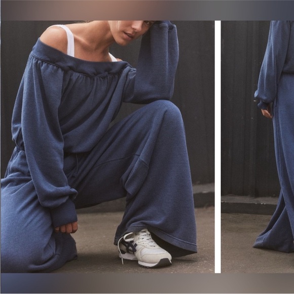 NWT Free People FP Movement One To Beat Onesie - midnight navy blue - large - Picture 4 of 9